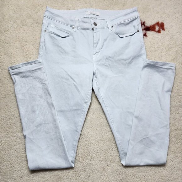 UNIQLO Skinny Jeans Blue Tapered Mid Rise Ultra Stretch Light Wash 12 (30 x 32) - Picture 1 of 8